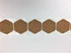 Forro auto-adhesivo del corcho del hexágono para 4&quot; prácticos de costa de la teja del hexágono proveedor