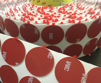 China Puntos redondos de encargo de la cinta adhesiva de la forma de la cinta adhesiva que cortan con tintas con las etiquetas proveedor