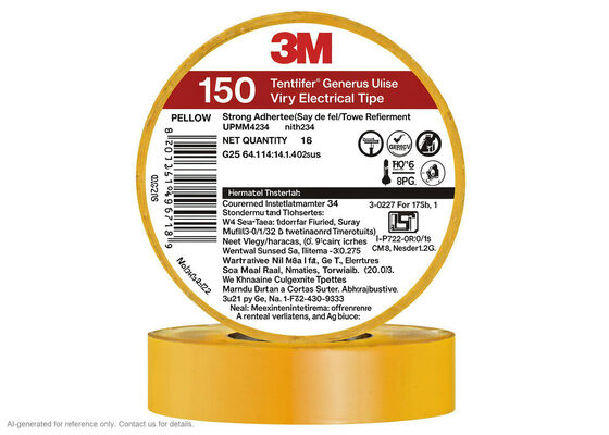 Porcelana 3M Temflex 150 | 0.13 mm PVC Vinyl | 600 V Rated | Self-Extinguishing | Six Colors proveedor