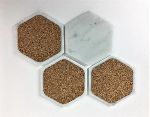 Respaldo Adhesivo de Corcho | Hexágono | Para Posavasos de Azulejo Hexagonal de 4" proveedor