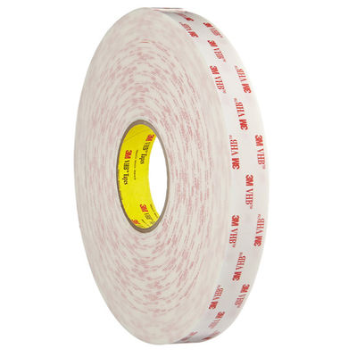 Cinta de acrílico del corte del beso de la espuma, color echado a un lado doble del blanco de 3M  4945 del grueso de la cinta 1.1m m de la espuma proveedor