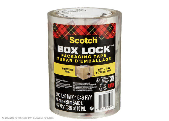3M Scotch Box Lock 3950 | Clear BOPP Film | Acrylic | 48 mm x 50 m | 76.2 mm Core proveedor