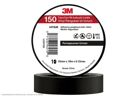 3M Temflex 150 | 0.13 mm PVC Vinyl | 600 V Rated | Self-Extinguishing | Six Colors proveedor