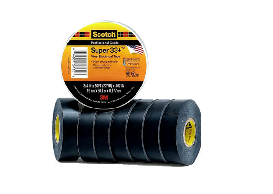 3M Scotch 33+ cinta eléctrica aislamiento negro PVC vinilo